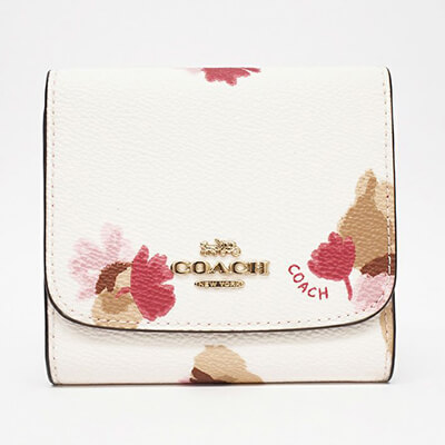 コーチ フローラルプリント 三つ折りウォレット F53758