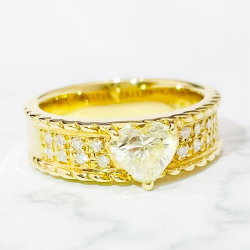 ダイヤモンドリング0.80ct/0.13ct K18YG