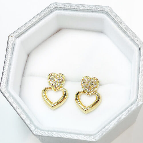 ダイヤモンドピアス0.15ct/0.15ct K18YG