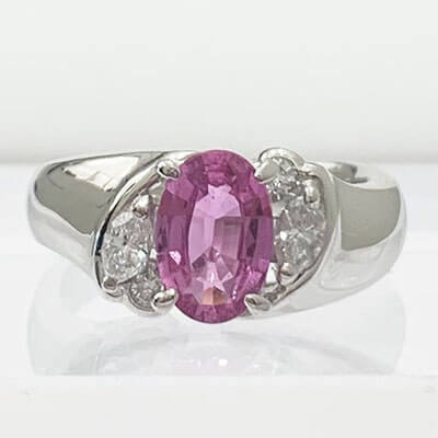 ピンクサファイアリング 1.30ct Pt900