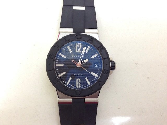BVLGARI ブルガリ DG40SV ディアゴノ 腕時計 SSラバー ブラック メンズをお買取致しました!