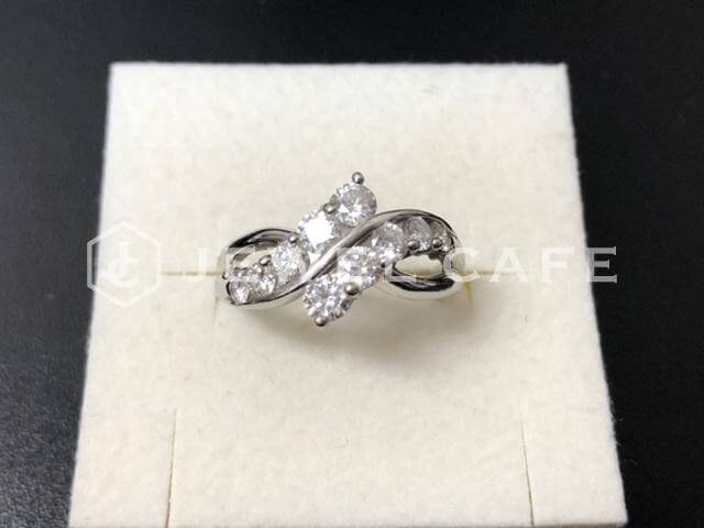 プラチナ900 ダイヤモンド付きデザインリングお買取致しました!