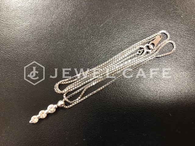 pt900/850ダイヤ付ネックレス