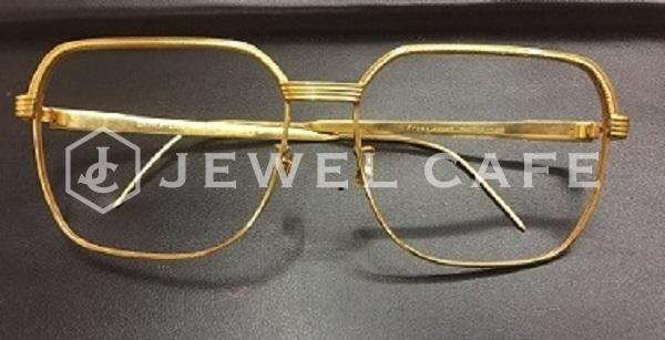 金の眼鏡メガネフレーム 