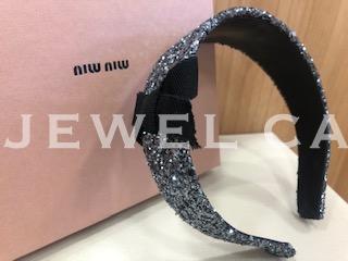 ミュウミュウ(MIU MIU) シルクサテン ヘアバンド