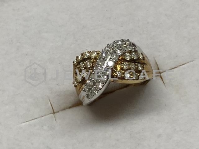 K18/Pt900　メレダイヤモンド　デザインリング　買取致しました！
