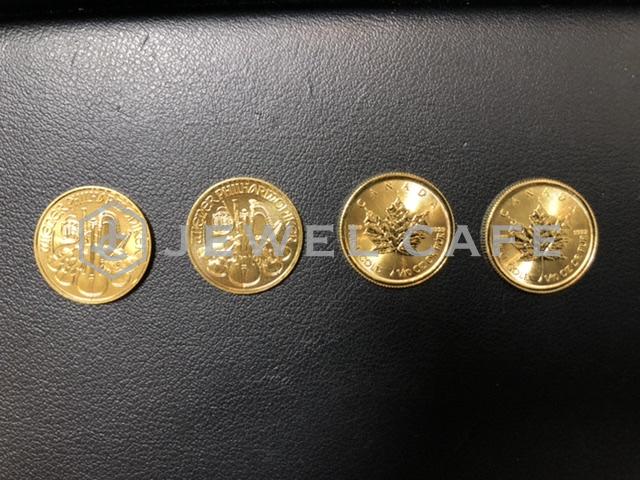 K24金コイン ウィーンハーモニー金貨&カナダメープルリーフコイン