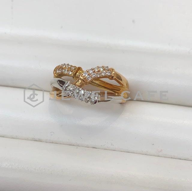 k18とプラチナのメレダイヤ付リングをお買取させて頂きました!