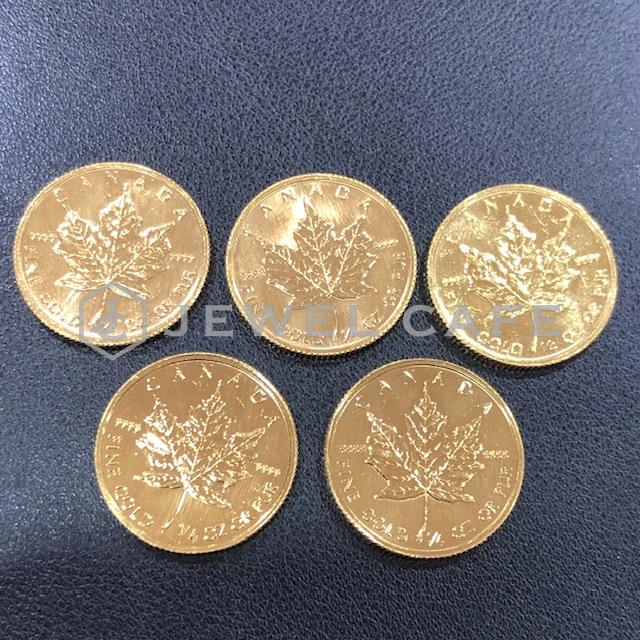 Ｋ24 純金 カナダ メイプルリーフ 金貨 1/10 oz 保護パッケージ①-