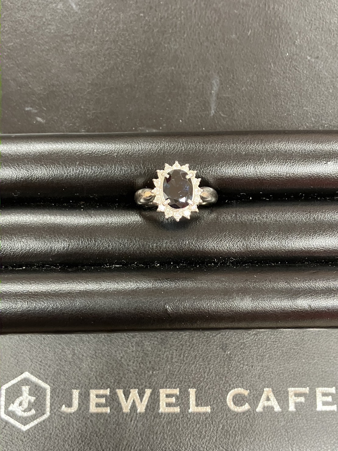サファイヤ・ダイヤモンド付きPt850、プラチナリング