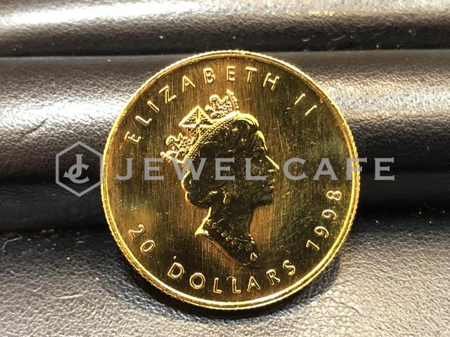 K24金貨 メイプルリーフ コイン 1/2オンス