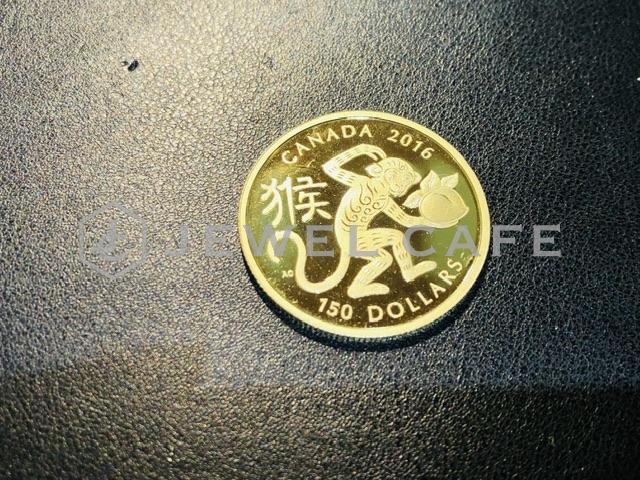 カナダ 干支コイン 猿K18