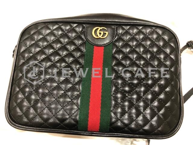 GUCCI GGマーモント シェリーラインキルティングレザーショルダーバッグ