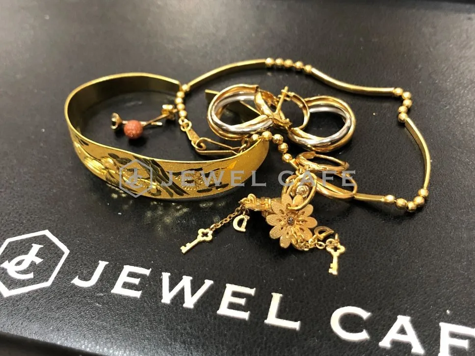 金のイヤリング イエローゴールド ホワイトゴールド 20金(K20) 18金(K18) 金ピアス | ジュエルカフェ防府店（山口県防府市）